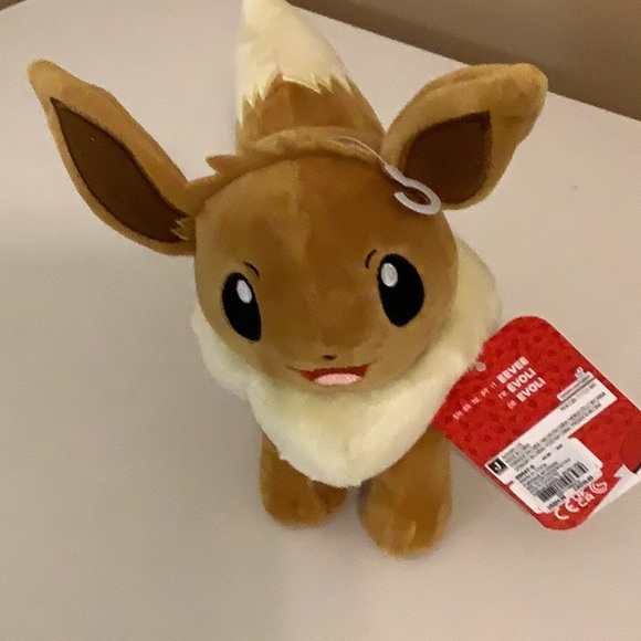 Pokemon Eevee 8’Inch Plush Toy Jazwares New With Tags - Picture 2 of 6